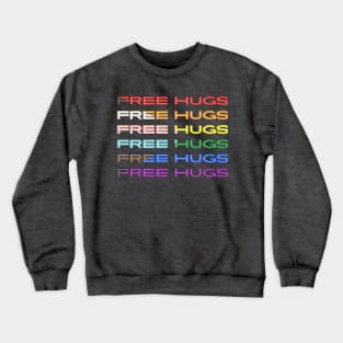 Free Hugs Pride Flag Crewneck Sweatshirt